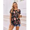image:imageEkouaer Womens Nursing Tops 3 Packs Short Sleeve Breastfeeding Shirts Double Layer Postpartum Shirt SXXLBlack FloralArmy GreenDark Gray
