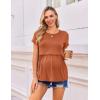image:imageEkouaer Womens Nursing Tops 3 Packs Short Sleeve Breastfeeding Shirts Double Layer Postpartum Shirt SXXLBlackLight GreyOrange