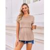 image:imageEkouaer Womens Nursing Tops 3 Packs Short Sleeve Breastfeeding Shirts Double Layer Postpartum Shirt SXXLBlackLight GreyPink