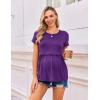 image:imageEkouaer Womens Nursing Tops 3 Packs Short Sleeve Breastfeeding Shirts Double Layer Postpartum Shirt SXXLBlackLight GreyPurple