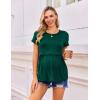 image:imageEkouaer Womens Nursing Tops 3 Packs Short Sleeve Breastfeeding Shirts Double Layer Postpartum Shirt SXXLBlacklight Graydeep Green