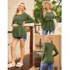 image:imageEkouaer Womens Nursing Tops Long Sleeve Nursing Shirts Double Layer Maternity Clothes 3 Packs Breastfeeding ShirtsBlackPinkArmy Green