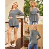 image:imageEkouaer Womens Nursing Tops Long Sleeve Nursing Shirts Double Layer Maternity Clothes 3 Packs Breastfeeding ShirtsBlackPinkGrey