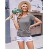 image:imageEkouaer Womens Nursing Tops for Breastfeeding 3 Pack Maternity Shirts Double Layer Pregnancy Clothes Postpartum Tee Shirt3pcs Flecking Grey  Grey  Army Green