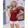 image:imageEkouaer Womens Nursing Tops for Breastfeeding 3 Pack Maternity Shirts Double Layer Pregnancy Clothes Postpartum Tee Shirt3pcs Flecking Grey  Wine Red  Orange