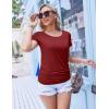 image:imageEkouaer Womens Nursing Tops for Breastfeeding 3 Pack Maternity Shirts Double Layer Pregnancy Clothes Postpartum Tee Shirt3pcs Flecking Grey  Wine Red  Orange