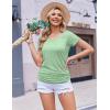 image:imageEkouaer Womens Nursing Tops for Breastfeeding 3 Pack Maternity Shirts Double Layer Pregnancy Clothes Postpartum Tee Shirt3pcs Light Green  Drak Red  Navy