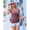 image:imageEkouaer Womens Nursing Tops for Breastfeeding 3 Pack Maternity Shirts Double Layer Pregnancy Clothes Postpartum Tee Shirt3pcs Olive  Drak Red  Navy