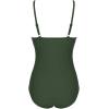 image:imageEkouaer Womens One Piece Swimsuit Ruched Tummy Control Bathing Suits Vintage Retro Push Up SwimwearArmy Green
