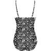 image:imageEkouaer Womens One Piece Swimsuit Ruched Tummy Control Bathing Suits Vintage Retro Push Up SwimwearBlack Floral