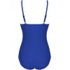 image:imageEkouaer Womens One Piece Swimsuit Ruched Tummy Control Bathing Suits Vintage Retro Push Up SwimwearBlue