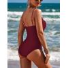 image:imageEkouaer Womens One Piece Swimsuit Ruched Tummy Control Bathing Suits Vintage Retro Push Up SwimwearCherry Red