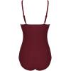 image:imageEkouaer Womens One Piece Swimsuit Ruched Tummy Control Bathing Suits Vintage Retro Push Up SwimwearCherry Red