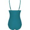 image:imageEkouaer Womens One Piece Swimsuit Ruched Tummy Control Bathing Suits Vintage Retro Push Up SwimwearDark Peacock Blue