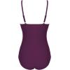 image:imageEkouaer Womens One Piece Swimsuit Ruched Tummy Control Bathing Suits Vintage Retro Push Up SwimwearDeep Purple