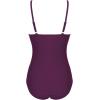 image:imageEkouaer Womens One Piece Swimsuit Ruched Tummy Control Bathing Suits Vintage Retro Push Up SwimwearDeep Purple