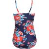 image:imageEkouaer Womens One Piece Swimsuit Ruched Tummy Control Bathing Suits Vintage Retro Push Up SwimwearFlower Blue