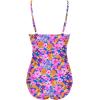 image:imageEkouaer Womens One Piece Swimsuit Ruched Tummy Control Bathing Suits Vintage Retro Push Up SwimwearFlower Blue Pink