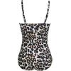 image:imageEkouaer Womens One Piece Swimsuit Ruched Tummy Control Bathing Suits Vintage Retro Push Up SwimwearLeopard