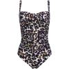image:imageEkouaer Womens One Piece Swimsuit Ruched Tummy Control Bathing Suits Vintage Retro Push Up SwimwearLeopard