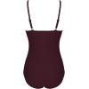image:imageEkouaer Womens One Piece Swimsuit Ruched Tummy Control Bathing Suits Vintage Retro Push Up SwimwearWine Red