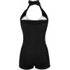 image:imageEkouaer Womens One Piece Swimsuits Vintage Striped Skirt Bathing Suit Vintage Retro Push Up SwimwearBlack2