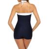 image:imageEkouaer Womens One Piece Swimsuits Vintage Striped Skirt Bathing Suit Vintage Retro Push Up SwimwearRed Polka Dot