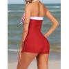 image:imageEkouaer Womens One Piece Swimsuits Vintage Striped Skirt Bathing Suit Vintage Retro Push Up SwimwearRed Polka Dot2