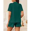 image:imageEkouaer Womens Pajama Sets Button Up Pjs Shorts Sets Soft Sleepwear 2 Piece Lounge Sets for Bridal Parties Postpartum SXXLLake Green