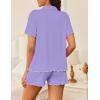 image:imageEkouaer Womens Pajama Sets Button Up Pjs Shorts Sets Soft Sleepwear 2 Piece Lounge Sets for Bridal Parties Postpartum SXXLLilac