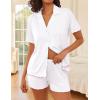 image:imageEkouaer Womens Pajama Sets Button Up Pjs Shorts Sets Soft Sleepwear 2 Piece Lounge Sets for Bridal Parties Postpartum SXXLWhite