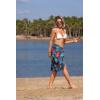 image:imageEkouaer Womens Sarongs Short Sheer Bikini Skirt Wrap Beach Pareo Chiffon Swimsuit Cover Up SXXLBlack Leaf