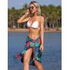 image:imageEkouaer Womens Sarongs Short Sheer Bikini Skirt Wrap Beach Pareo Chiffon Swimsuit Cover Up SXXLBlack Leaf