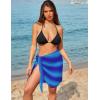 image:imageEkouaer Womens Sarongs Short Sheer Bikini Skirt Wrap Beach Pareo Chiffon Swimsuit Cover Up SXXLBlue Gradient