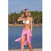 image:imageEkouaer Womens Sarongs Short Sheer Bikini Skirt Wrap Beach Pareo Chiffon Swimsuit Cover Up SXXLPink