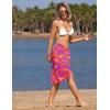 image:imageEkouaer Womens Sarongs Short Sheer Bikini Skirt Wrap Beach Pareo Chiffon Swimsuit Cover Up SXXLPink Ripple