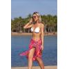 image:imageEkouaer Womens Sarongs Short Sheer Bikini Skirt Wrap Beach Pareo Chiffon Swimsuit Cover Up SXXLPink Ripple