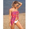 image:imageEkouaer Womens Sarongs Short Sheer Bikini Skirt Wrap Beach Pareo Chiffon Swimsuit Cover Up SXXLPink Ripple
