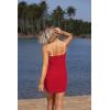 image:imageEkouaer Womens Sarongs Short Sheer Bikini Skirt Wrap Beach Pareo Chiffon Swimsuit Cover Up SXXLRed