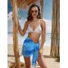 image:imageEkouaer Womens Short Sarongs Chiffon Cover Ups Sheer Bikini Wraps for Swimwear S3XLBlue Tie Dye