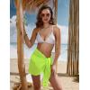 image:imageEkouaer Womens Short Sarongs Chiffon Cover Ups Sheer Bikini Wraps for Swimwear S3XLFluorescent Green