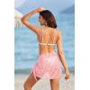 image:imageEkouaer Womens Short Sarongs Chiffon Cover Ups Sheer Bikini Wraps for Swimwear S3XLLacelight Pink