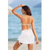 image:imageEkouaer Womens Short Sarongs Chiffon Cover Ups Sheer Bikini Wraps for Swimwear S3XLLacewhite