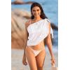 image:imageEkouaer Womens Short Sarongs Chiffon Cover Ups Sheer Bikini Wraps for Swimwear S3XLLacewhite