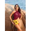 image:imageEkouaer Womens Short Sarongs Chiffon Cover Ups Sheer Bikini Wraps for Swimwear S3XLLacewine Red