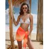 image:imageEkouaer Womens Short Sarongs Chiffon Cover Ups Sheer Bikini Wraps for Swimwear S3XLOrange Gradient