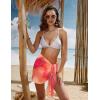 image:imageEkouaer Womens Short Sarongs Chiffon Cover Ups Sheer Bikini Wraps for Swimwear S3XLOrange Red Tie Dye