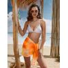 image:imageEkouaer Womens Short Sarongs Chiffon Cover Ups Sheer Bikini Wraps for Swimwear S3XLOrange Yellow Tie Dye