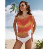 image:imageEkouaer Womens Short Sarongs Chiffon Cover Ups Sheer Bikini Wraps for Swimwear S3XLPat22orange Yellow