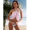 image:imageEkouaer Womens Short Sarongs Chiffon Cover Ups Sheer Bikini Wraps for Swimwear S3XLPeach Pink